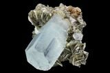 Gorgeous Aquamarine Crystal On Muscovite - Pakistan #97666-1
